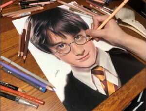色鉛筆で描いたハリー・ポッターが実写かと思うほどリアル　「ヤバい」「美しすぎる」と驚きの声