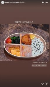 【芸能】齋藤飛鳥、手作り弁当持参で公園へ　「めっちゃ美味しそう」「すごくない？！」